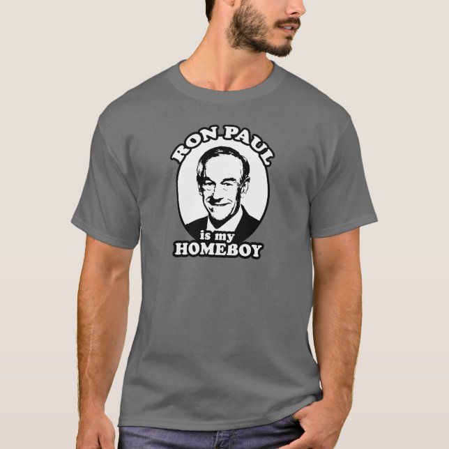 Camiseta Ron Paul é meu ficar em casa (Frente)