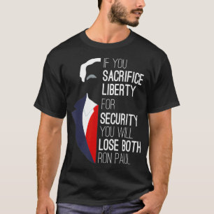 Camiseta Ron Paul Libertarian Se Sacrificar Liberdade