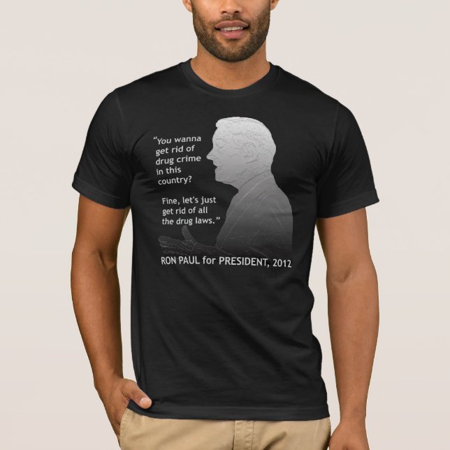 Camiseta Ron Paul na legalização das drogas (Frente)