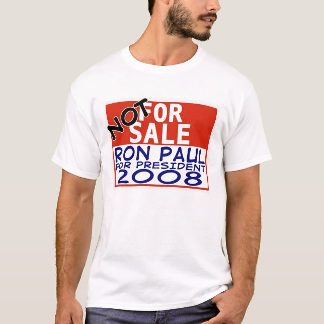 Camiseta Ron Paul não é para a venda (Frente)