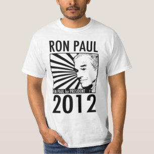Camiseta Ron Paul para o presidente 2012 com citações