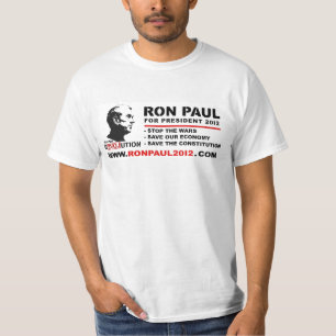 Camiseta Ron Paul para o presidente 2012 - salvar a