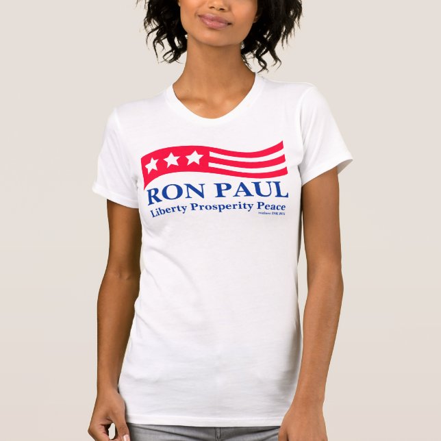 Camiseta Ron Paul Red White e Blue Americana Shirts (Frente)