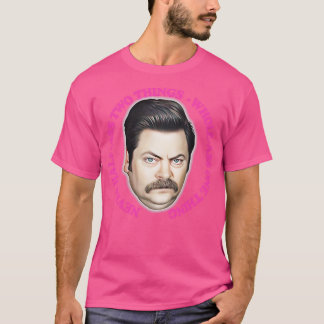 Camiseta Ron Swanson Nunca Metade Duas Coisas Inteiras