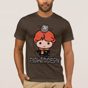Camiseta Ron Weasley e Pigwidgeon em desenho animado