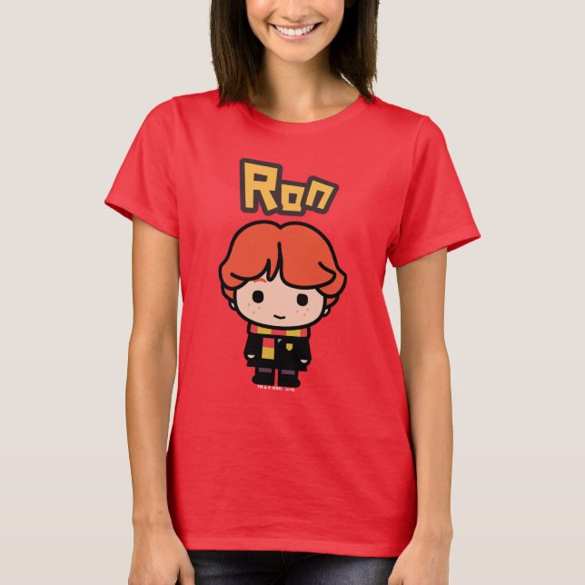 Camiseta Ron Weasley Personagem de desenho animado Art (Frente)