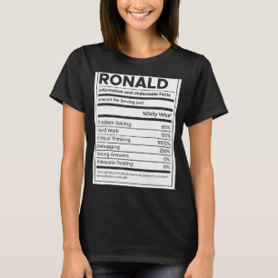 Camiseta Ronald Nutrition Information Problem Solving Duro