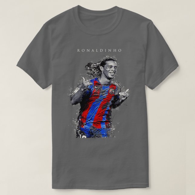 Camiseta Ronaldinho na abstrato art (Frente do Design)