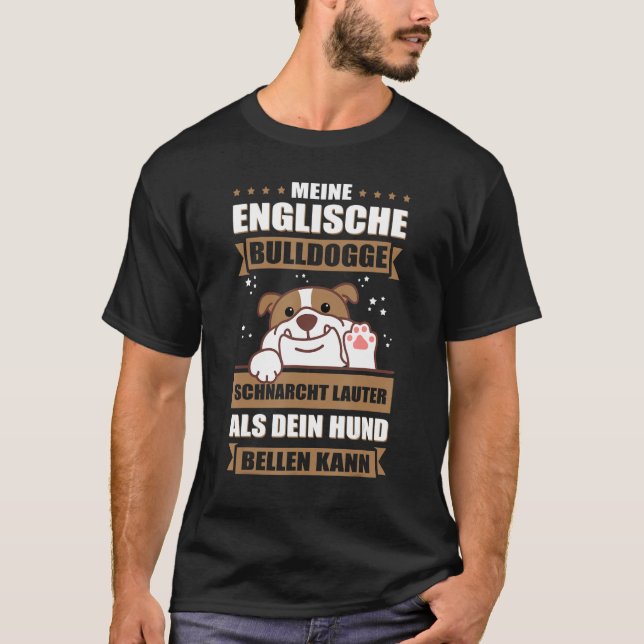 Camiseta ronco alto Inglês Bulldog Inglês Bulldog (Frente)
