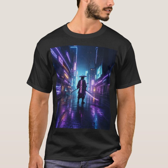Camiseta Ronin da Lâmina Neon (Frente)