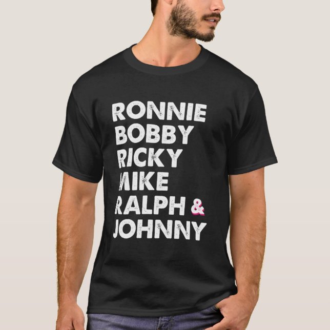 Camiseta Ronnie Bobby Ricky Mike Ralph E Johnny (Frente)