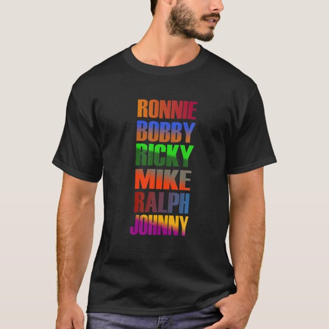 Camiseta Ronnie Bobby Ricky Mike Ralph E Johnny (Frente)