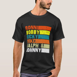Camiseta Ronnie Bobby Ricky Mike Ralph Johnny Colorfull Vin