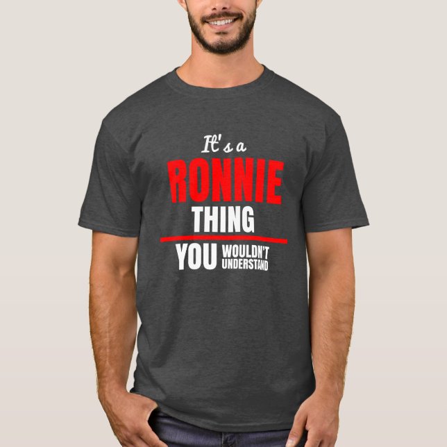 Camiseta Ronnie, não entenderia o nome. (Frente)