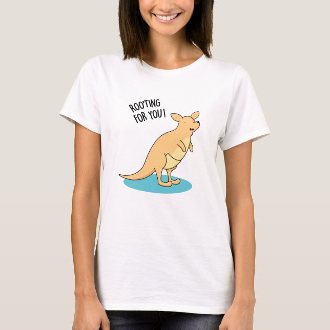 Camiseta Roo-Ting Para Você Engraçado Kangaroo Pun (Frente)