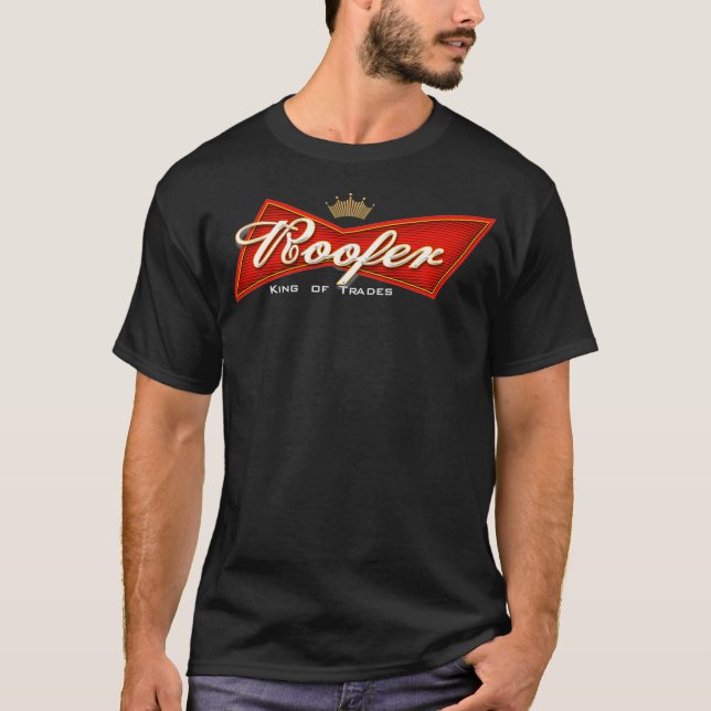 Camiseta Roofer King of Trades Funny Roofing Premium  (Frente)