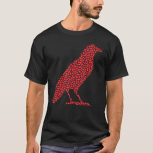 Camiseta Rook Bird Lover Heart Shape Rook Namorados S Day
