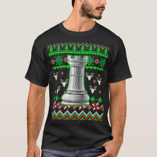Camiseta Rook Chessmen Ugly Christmas Chess