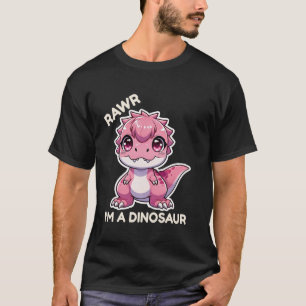 Camiseta Roooar Sou Um Monstro T Rex Cartoon de Dinossauro