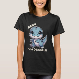 Camiseta Roooar Sou Um Monstro T-Rex Cartoon Dinossauro 1