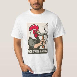 Camiseta Rooster Carpenter: Trabalho Com as Mãos na Camo Un