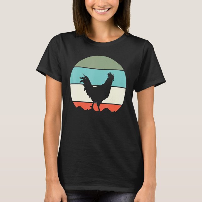 Camiseta Rooster Chicken Retro (Frente)