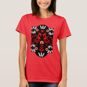 Camiseta Rooster Cockerel Nordic Scandinavian Folart