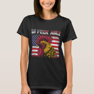 Camiseta Rooster Patriótico Im Peck Able American Flag 4º O