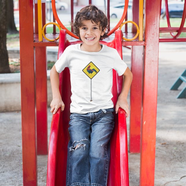 Camiseta Rooster Road Sinal T-Shirt (Criador carregado)