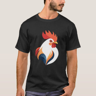 Camiseta Rooster Vetor Arte Animal Moderna Gráfico Urbano