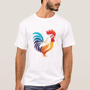 Camiseta Rooster Vetor Arte Animal Moderna Gráfico Urbano
