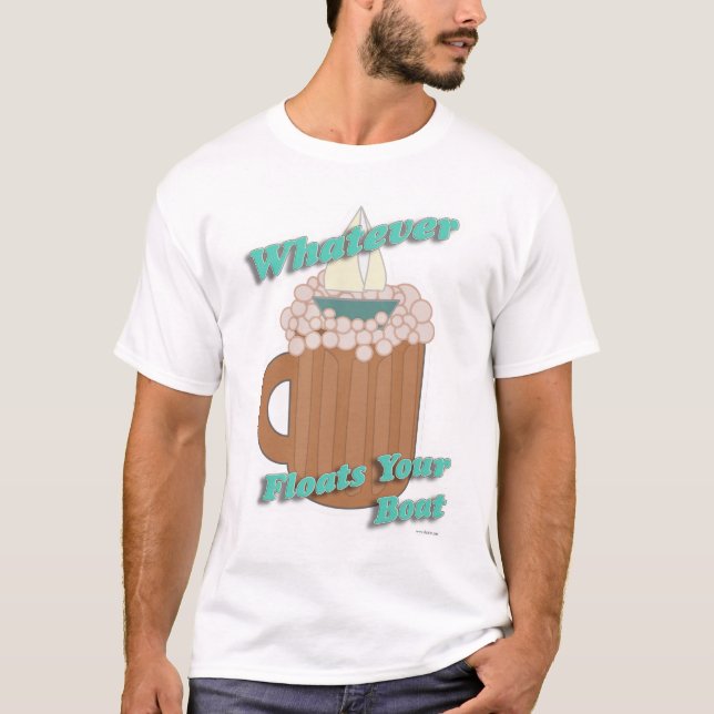 Camiseta Root Beer Flot Cartoon Slogan Design (Frente)