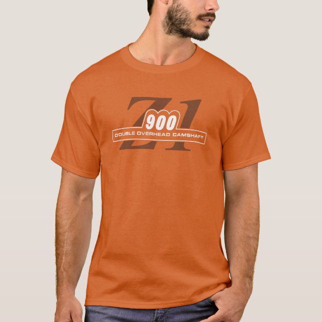 Camiseta Rootbeer legendário e Z1 alaranjado 900 (Frente)