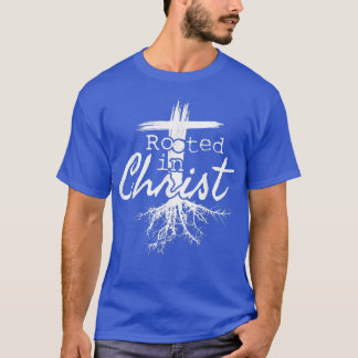 Camiseta Rooted in Christ, Religious Christian Jesus T-Shir