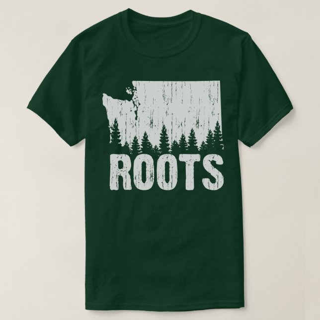 Camiseta Roots Washington State Rustic (Frente do Design)