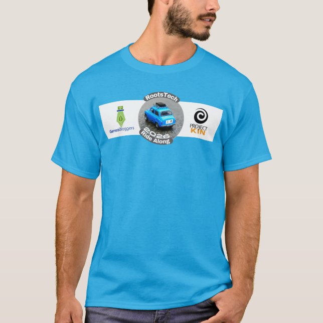 Camiseta RootsTech Ride Along Partners Tee (Teal Blue) (Frente)