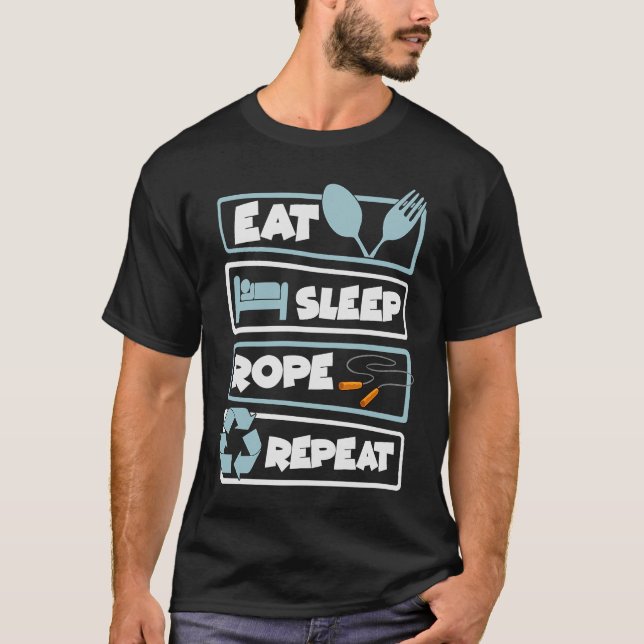 Camiseta Rope Jumping Ignorando Exerci De Workout De Mat Ju (Frente)