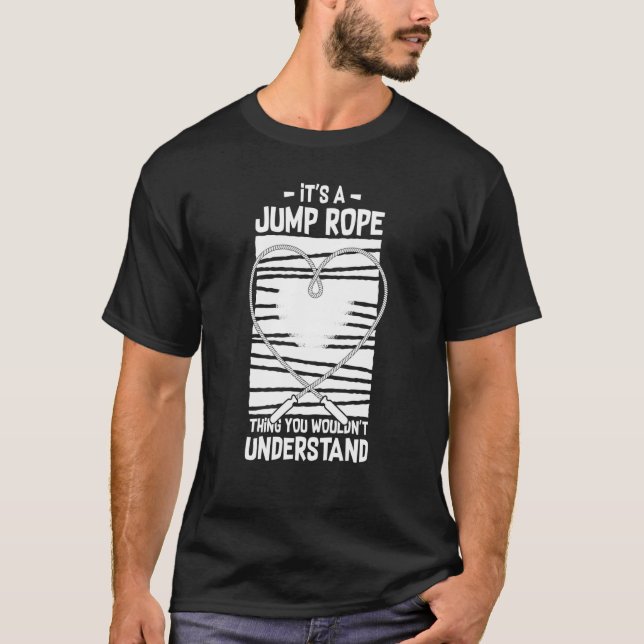 Camiseta Rope Jumping Ignorando Exerci De Workout De Mat Ju (Frente)