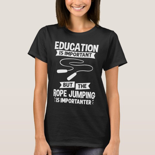 Camiseta Rope Jumping Ignorando Exerci De Workout De Mat Ju (Frente)
