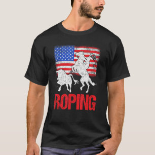 Camiseta Roping de Equipe Roper Usa Bandeira Americana Hea