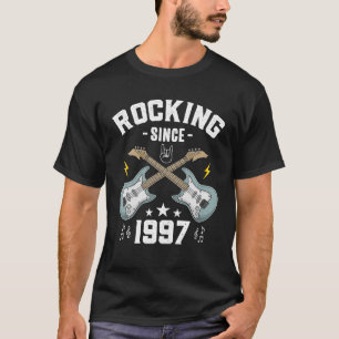 Camiseta Roque Desde 1997 Música de Rock Vintage Guitarra 2