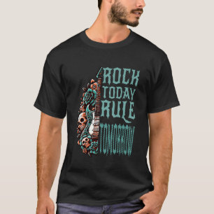 Camiseta Roque Hoje Regra Amanhã Caveira Guitarra 1