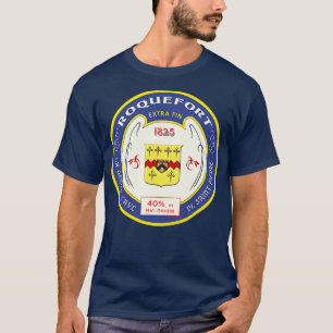 Camiseta Roquefort Vintage Francophile Cheese Label
