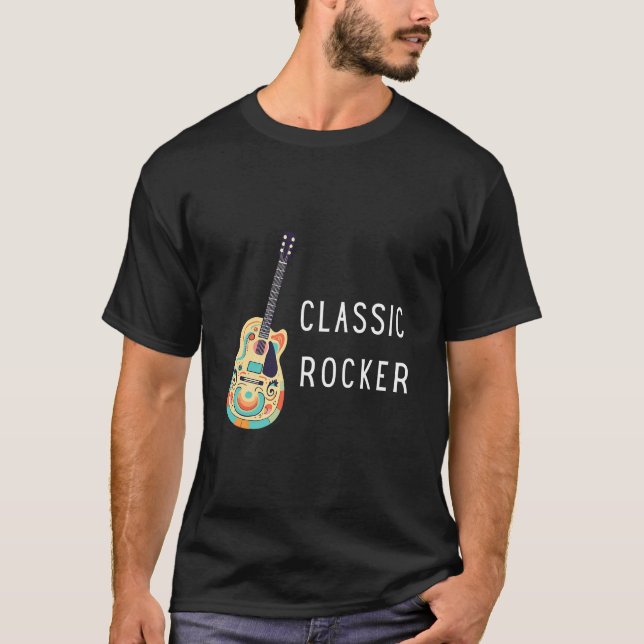 Camiseta Roqueiro Clássico - Violão (Frente)