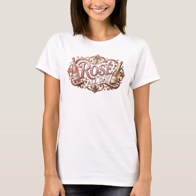 Camiseta ROS ALL DAY Rosa Elegante (Frente)