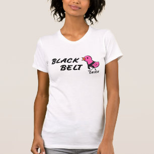 Camiseta ROSA 2,1 do pintinho do cinturão negro
