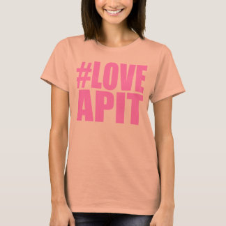 Camiseta Rosa AA T da mulher do #LOVEAPIT - o OUTRO