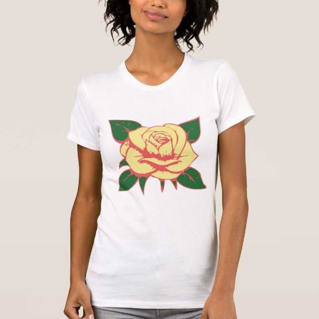 Camiseta Rosa Amarela Pálida (Frente)