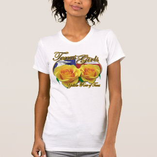 Camiseta Rosa amarelo das meninas de Texas