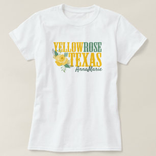 Camiseta Rosa amarelo de Texas - o solteiro aumentou